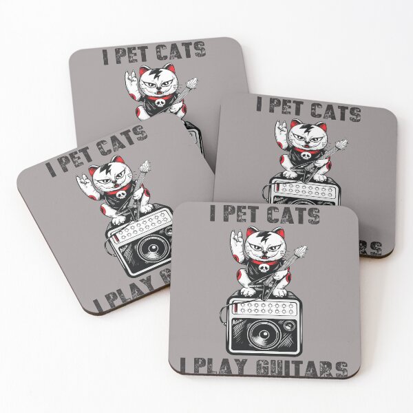 Item preview, cat playing guitar - That's What I Do I Pet Cats Play Guitars And I Know Things designed and sold by DavidAlun.