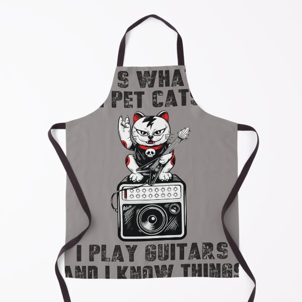 Item preview, cat playing guitar - That's What I Do I Pet Cats Play Guitars And I Know Things designed and sold by DavidAlun.