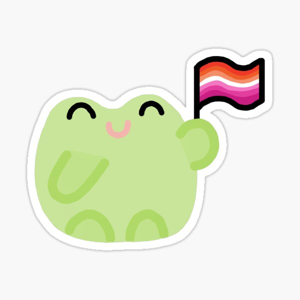 Lesbian Pride Frog Sticker For Sale By Strawb Milk Redbubble