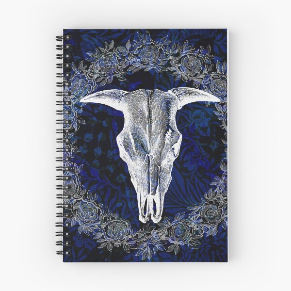 Item preview, floral skull print designed and sold by redstitchlab.