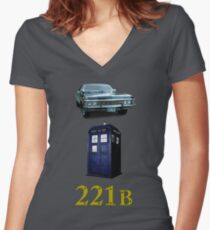 Superwholock Women's Fitted V-Neck T-Shirt
