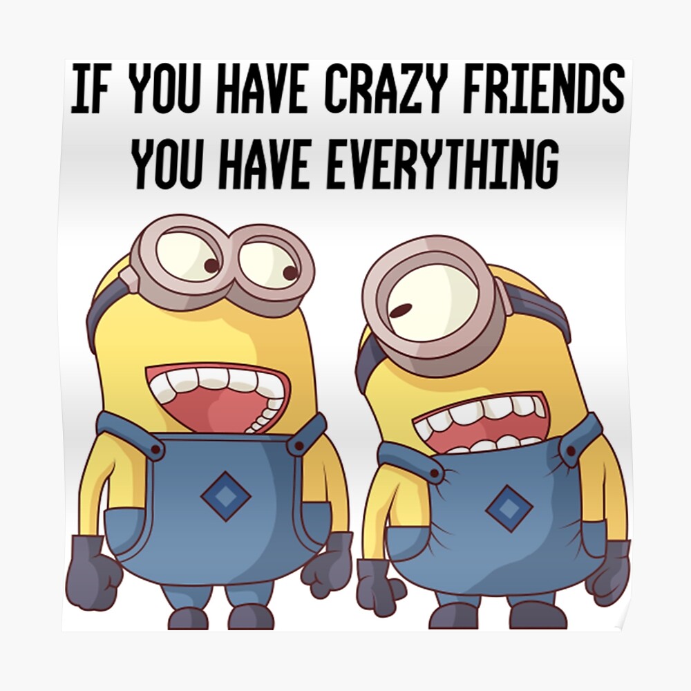 Minion Funny if you have crazy friends, you have everything 
