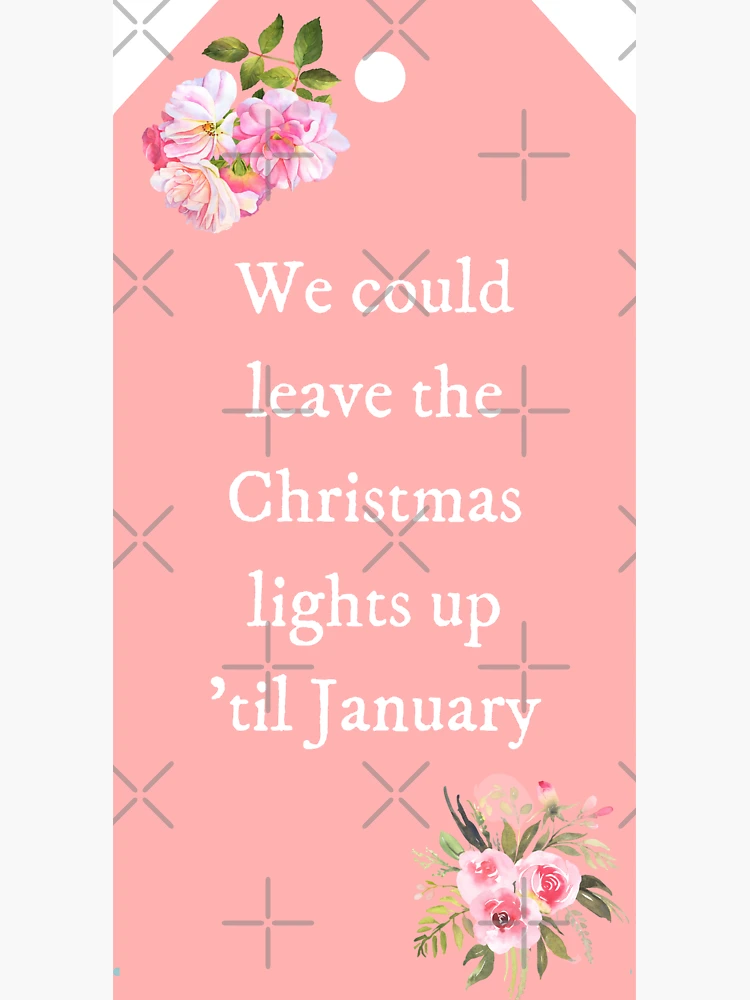 Taylor Swift “We Could Leave the Christmas Lights Up 'Til January” Tumbler:  Sip in Style and Extend the Holiday Spirit, by Tagowear Shop, Nov, 2023