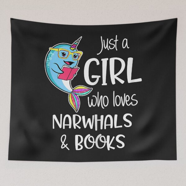 Item preview, Just A Girl Who Loves Narwhals & Books Women Book Lovers designed and sold by adrianajaue.