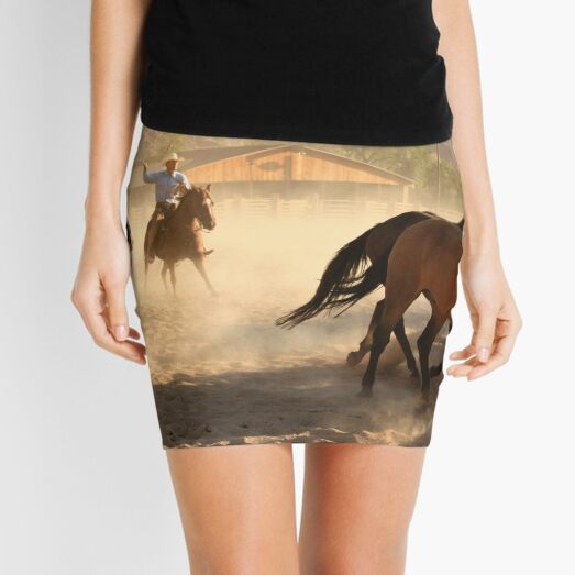 Cowboys and horses Mini Skirt