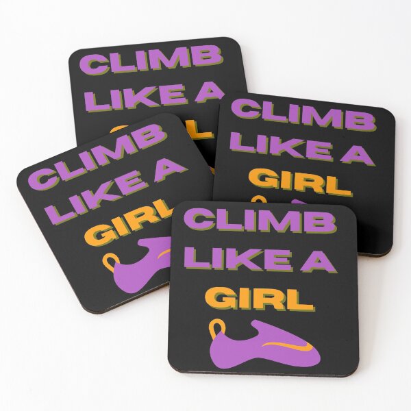 Aperçu de l'œuvre Grimper comme une fille Citation Extreme Sport créée et vendue par mirzadesign.