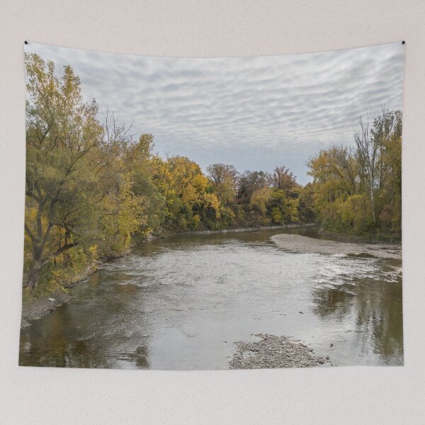 Item preview, Silver River Flow - Autumn at the Humber River in Toronto Ontario Canada designed and sold by Georgia Mizuleva.