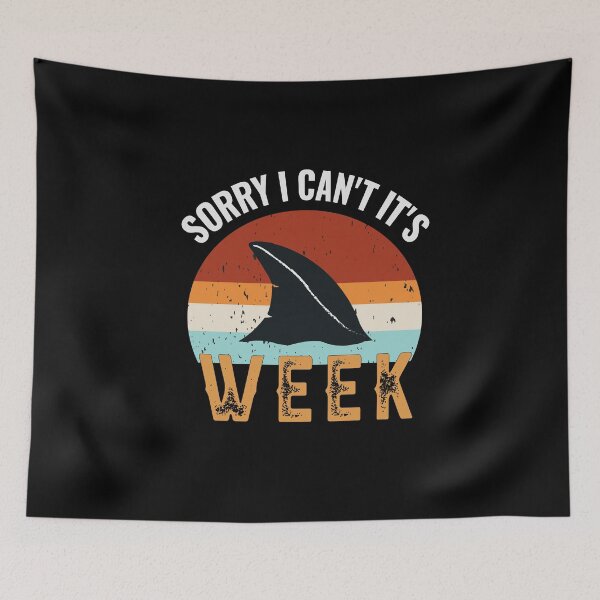 Item preview,  Vintage Sorry I Can't It's Week Funny Shark Gift T-Shirt designed and sold by AMZBlacKStore.