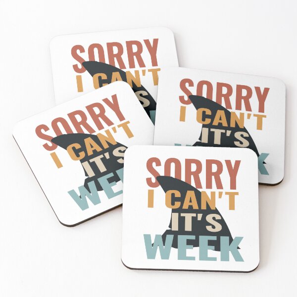 Item preview, Vintage Sorry I Can't It's Week Funny Shark Gift T-Shirt designed and sold by AMZBlacKStore.