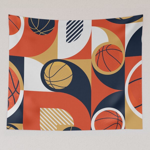 Item preview, Basketball Abstract Geometric art designed and sold by k9printart.