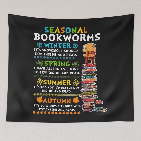 Item preview, Seasonal Bookworm Moods Reading Book Lovers Librarian Reader designed and sold by adrianajaue.