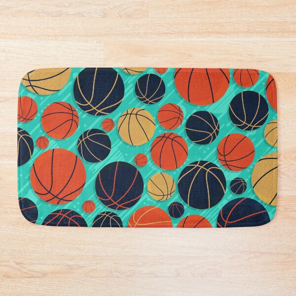 Item preview, Basketballs retro pattern designed and sold by k9printart.