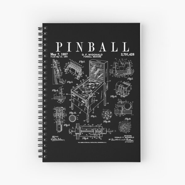 Item preview, Pinball Arcade Gaming Machine Vintage Gamer Patent Print designed and sold by GrandeDuc.