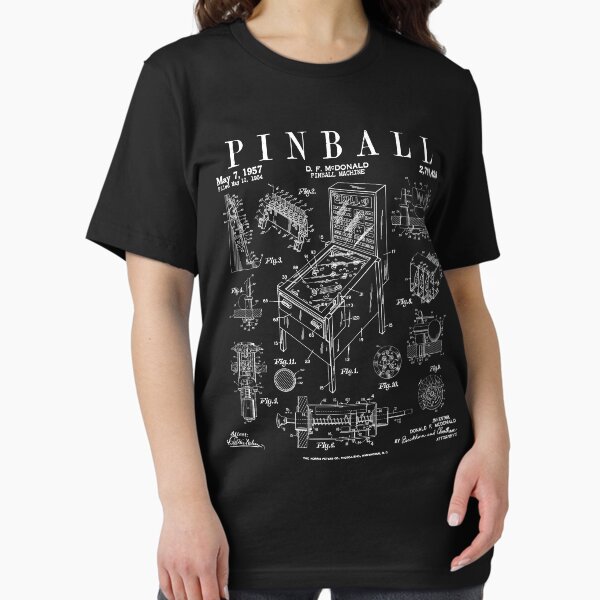 Item preview, Pinball Arcade Gaming Machine Vintage Gamer Patent Print designed and sold by GrandeDuc.