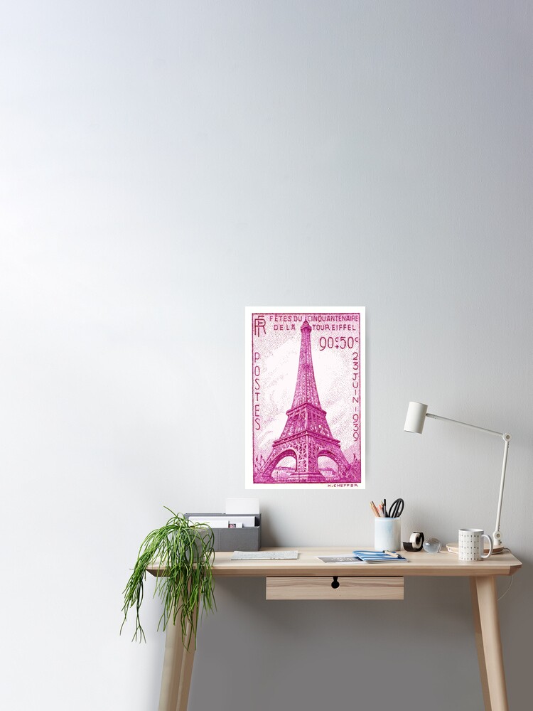 1939 France Eiffel Tower Postage Stamp Postcard for Sale by retrographics