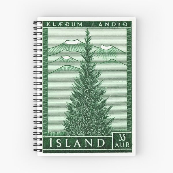 Item preview, 1957 Iceland Spruce Tree Postage Stamp designed and sold by retrographics.