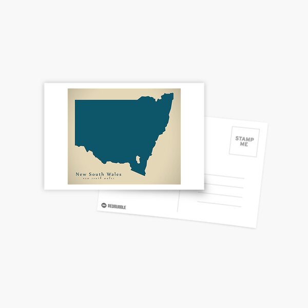 Item preview, Modern Map - New South Wales division map Australia AU designed and sold by Ingo Menhard.