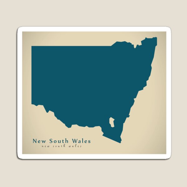 Item preview, Modern Map - New South Wales division map Australia AU designed and sold by Ingo Menhard.