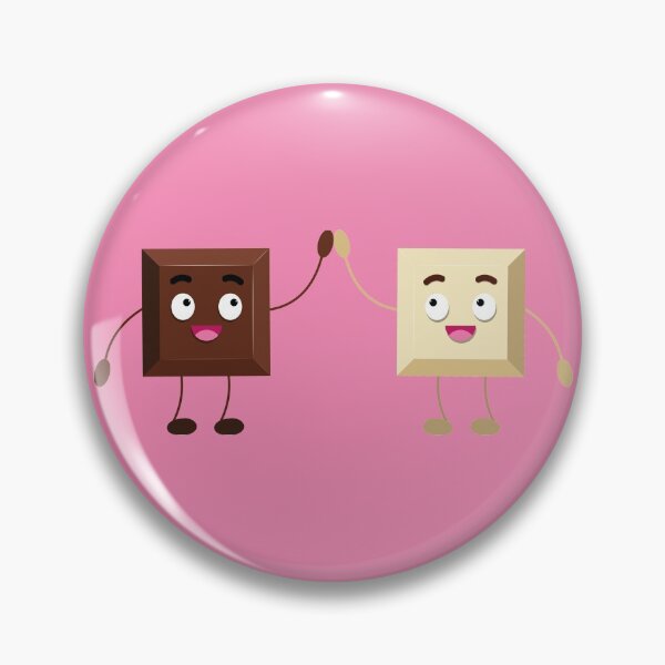 Item preview, Cute Brown and White Smiley Chocolate Pieces designed and sold by dass-art.