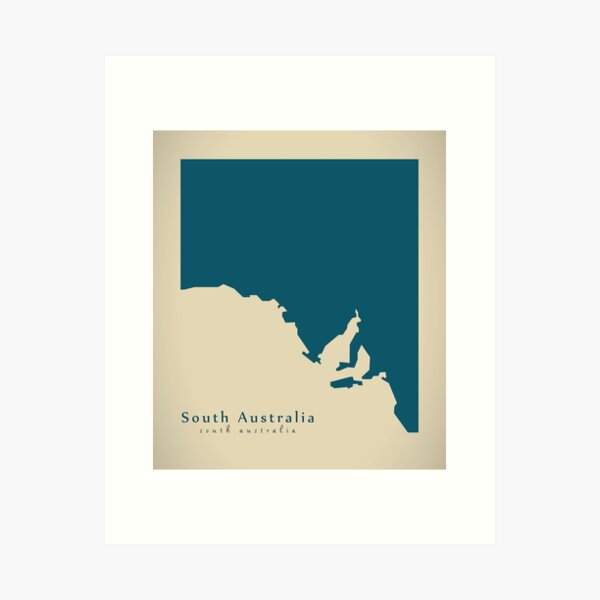Item preview, Modern Map - South Australia division map Australia AU designed and sold by Ingo Menhard.