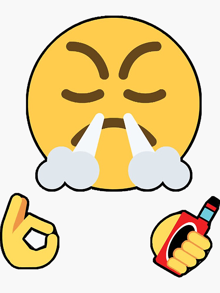 "Vaping Emoji " Sticker for Sale by naPalin03 Redbubble