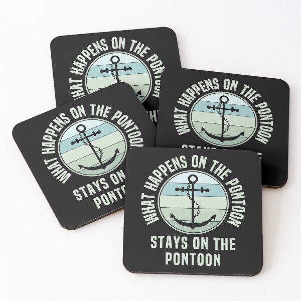 Item preview, What happens on the Pontoon stays on the Pontoon Retro designed and sold by Violet Treasures.
