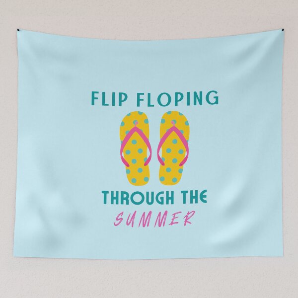 Item preview, Flip floping through the summer - Funny summer saying designed and sold by Theleochick.