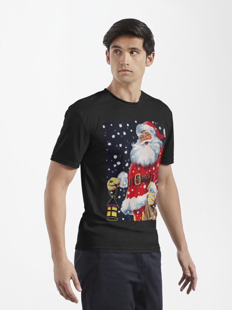 vintage Santa Claus hold the gun Active T-Shirt for Sale by