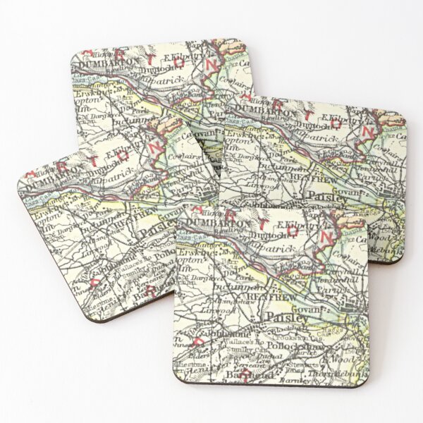 Item preview, RENFREW & surrounding area map 1899 designed and sold by yourscotland.
