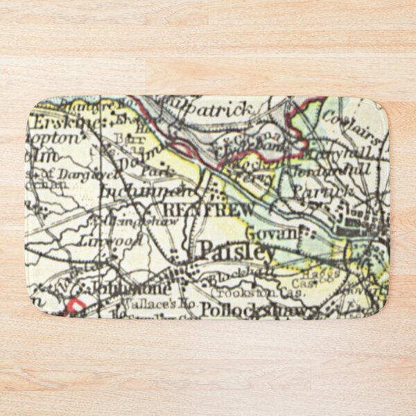 Item preview, RENFREW & surrounding area map 1899 designed and sold by yourscotland.
