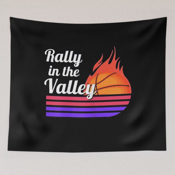 Item preview, Rally In The Valley Phoenix Flaming Basketball Retro Sunset T-Shirt designed and sold by NadalStore.