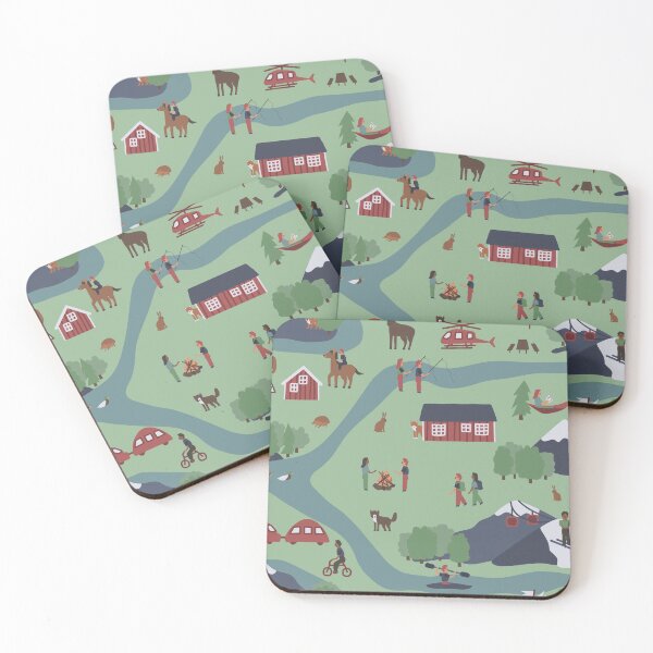 Item preview, Forest activities seamless pattern designed and sold by essskina.