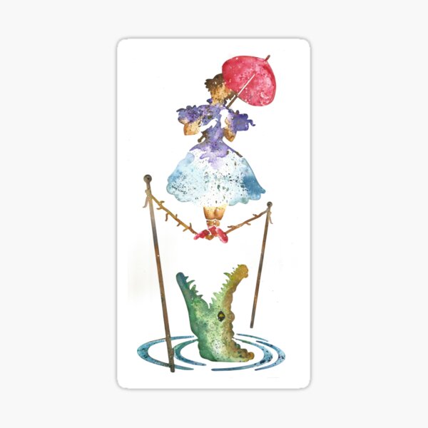 Perilous Pink Parasol - Stretching Portrait Sticker