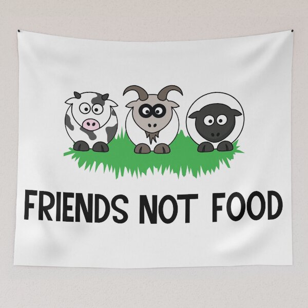 Item preview, Friends Not Food, Gifts for Vegan Vegetarian, Animal Rights Lover Present designed and sold by Blok45.