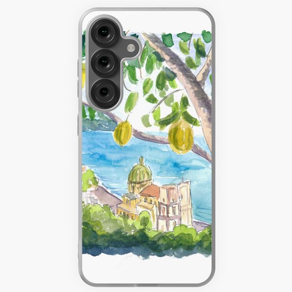 Item preview, Amalfi Coast Seaview with Fresh Limes on Tree  designed and sold by artshop77.