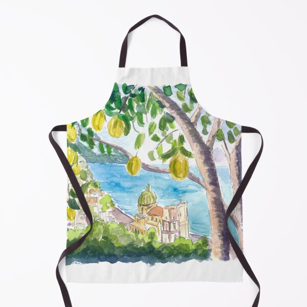 Item preview, Amalfi Coast Seaview with Fresh Limes on Tree designed and sold by artshop77.