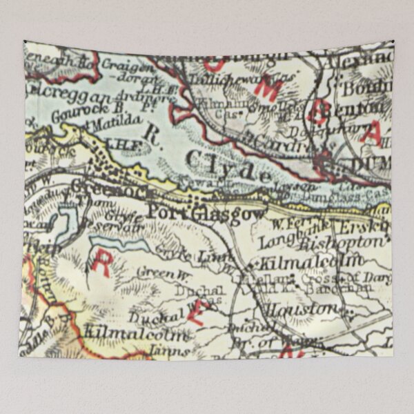 Item preview, PORT GLASGOW & surrounding area map 1899 designed and sold by yourscotland.