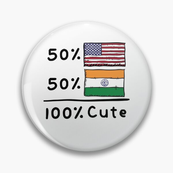 Artikelvorschau, 50% American 50% Indian 100% Cute India USA Flags entworfen und verkauft von ReallyAwesome.