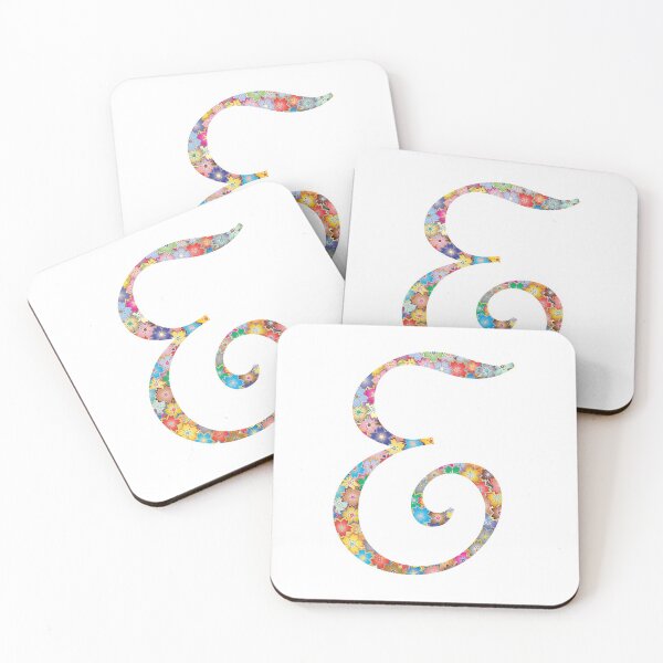 Item preview, Letter E Capital Alphabet Colorful Flowers E Gift designed and sold by Shariss.