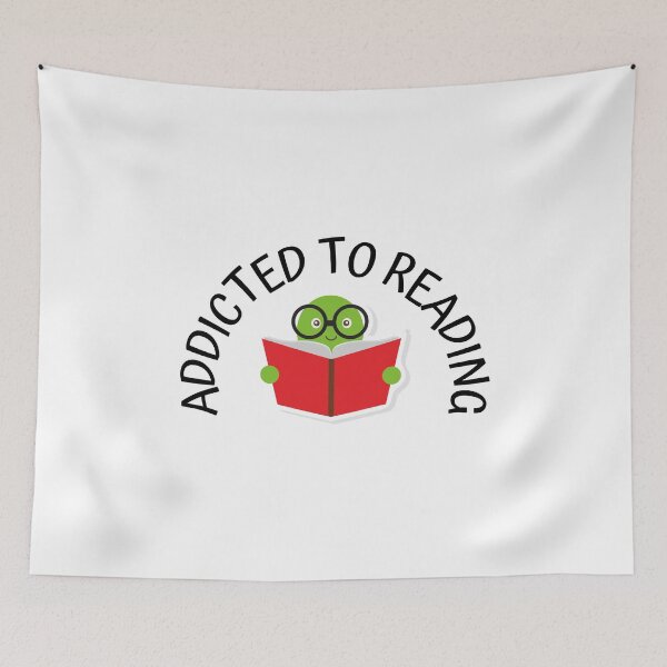 Item preview, Addicted to reading - funny book lover sayings designed and sold by Theleochick.
