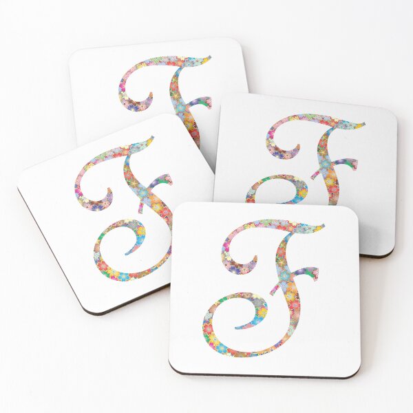 Item preview, Letter F Capital Alphabet Colorful Flowers  F Gift designed and sold by Shariss.