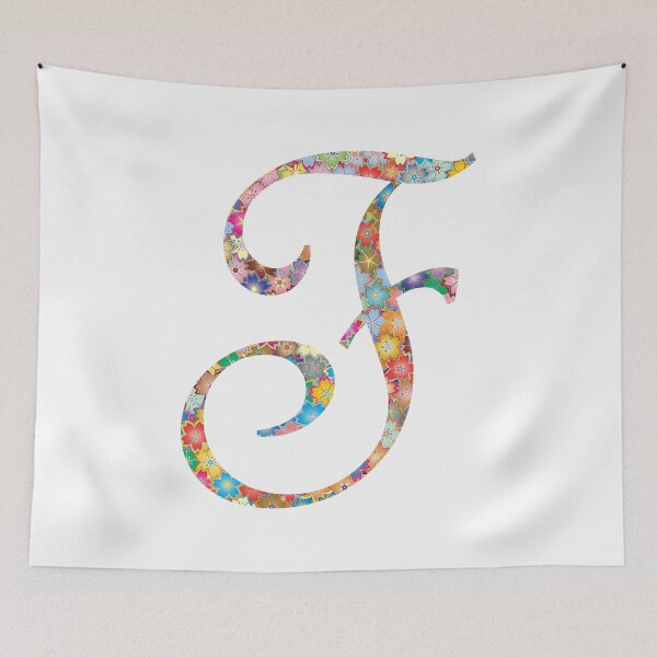 Item preview, Letter F Capital Alphabet Colorful Flowers  F Gift designed and sold by Shariss.