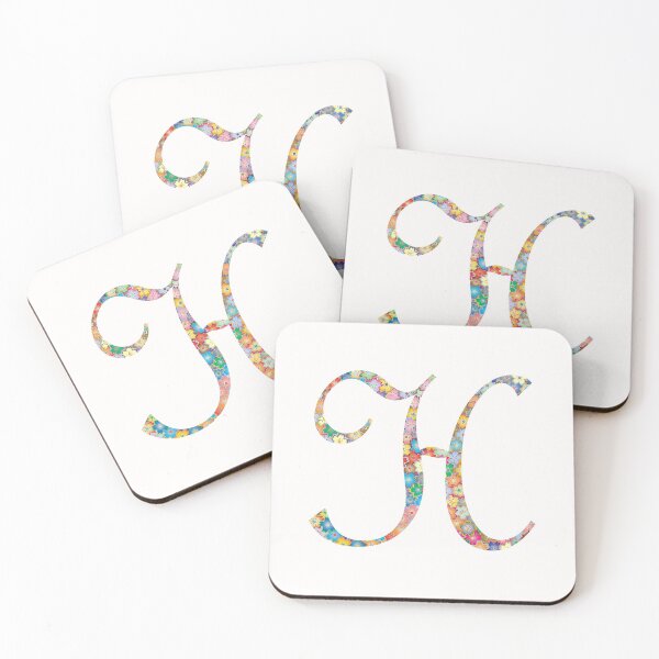 Item preview, Letter H Capital Alphabet Colorful Flowers H Gift designed and sold by Shariss.