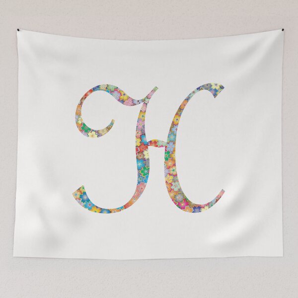 Item preview, Letter H Capital Alphabet Colorful Flowers H Gift designed and sold by Shariss.