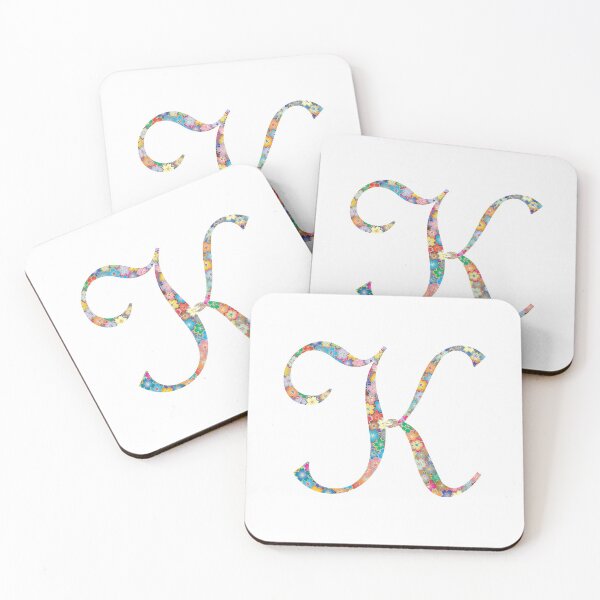 Item preview, Letter K Capital Alphabet Colorful Flowers K Gift designed and sold by Shariss.