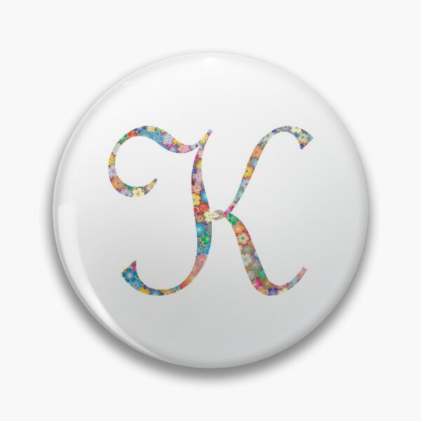 Item preview, Letter K Capital Alphabet Colorful Flowers K Gift designed and sold by Shariss.
