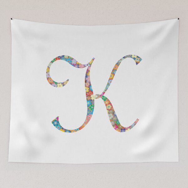 Item preview, Letter K Capital Alphabet Colorful Flowers K Gift designed and sold by Shariss.