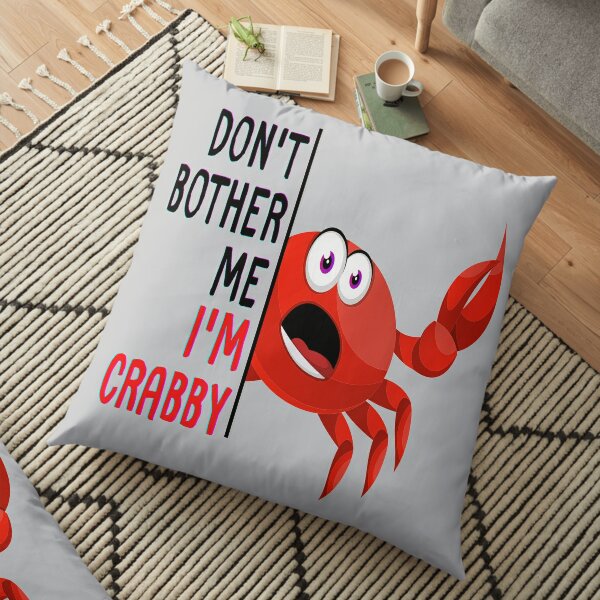 18x18 Classic Moody Humor Novelty Apparel Vintage Captain Crabby Grumpy Cranky Fun Summer Boat Gear Throw Pillow Multicolor 