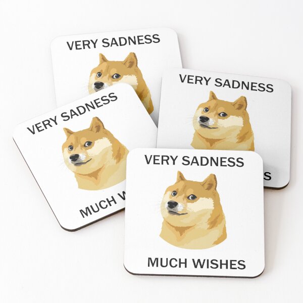 Item preview, Very sadness much wishes - Dogecoin doge designed and sold by felixprinter.