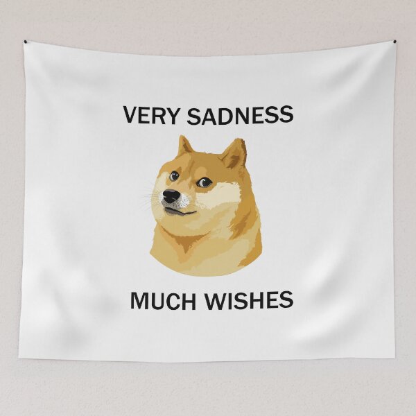 Item preview, Very sadness much wishes - Dogecoin doge designed and sold by felixprinter.